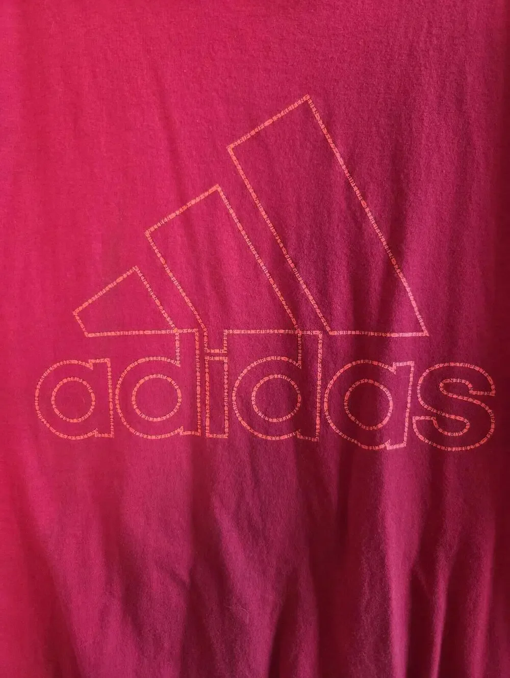Adidas Red Logo Short Sleeve T-Shirt Size XL